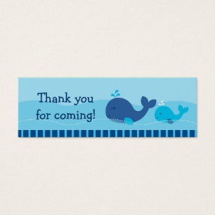 Little Blue Whale Goodie Bag Märkres Gift Märkres Litet Visitkort