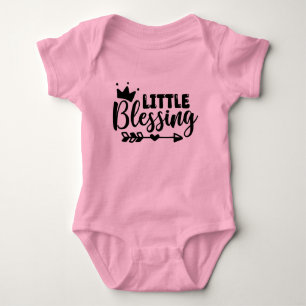 Little Bluting Rosa Kortärmad Baby Bodykostym T Shirt