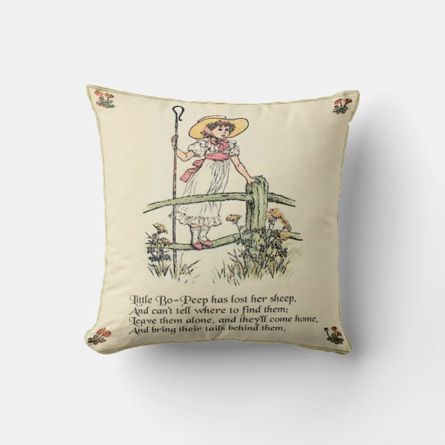 Little Bo-Peep: Classic Kate Greenaway Nursery Kudde (Framsida)