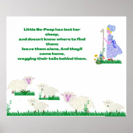 Little Bo-Peep dot whimsical bild Poster