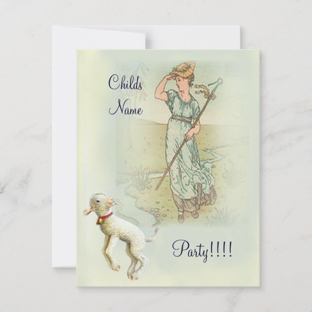 Little Bo Peep Inbjudningar (Framsida)