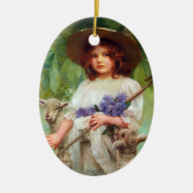 Little Bo Peep Julgransprydnad Keramik (Framsidan)