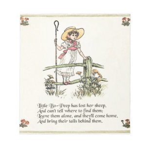 Little Bo Peep Nursery Rhyme Anteckningsblock