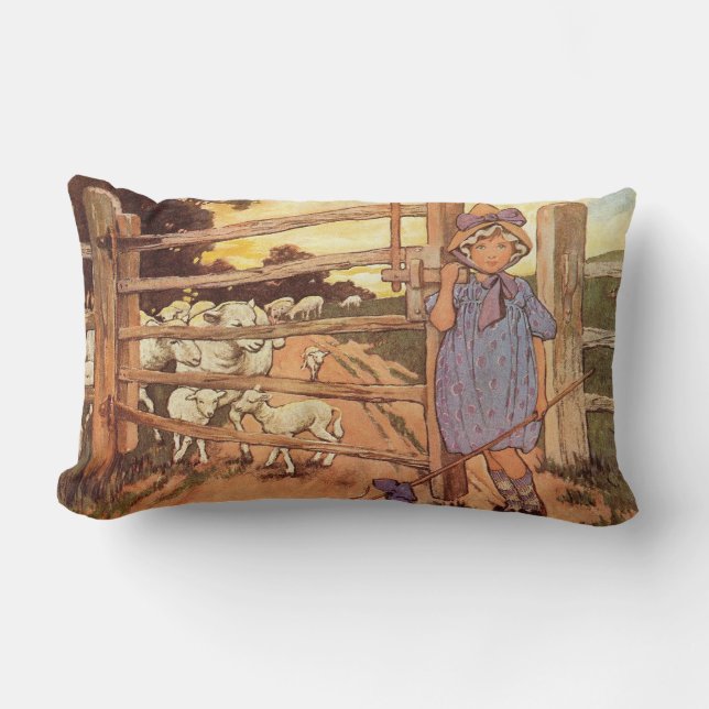 Little Bo-Peep Nursery Rhyme Lumbar Pillow Lumbarkudde (Framsida)