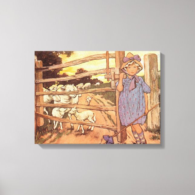 Little Bo-Peep Nursery Rhyme Stretched Canvas (Framsida)