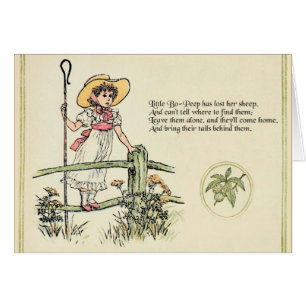 Little Bo Peep ramsa Hälsningskort