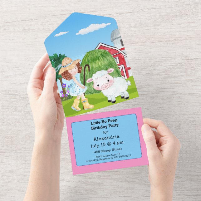 Little Bo Peep Sheep Fairy Tale Farm Birthday (Avrivbar del)