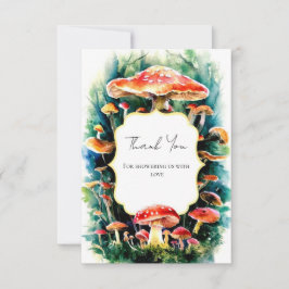 Little Boho Mushroom Baby Shower Tack Kort