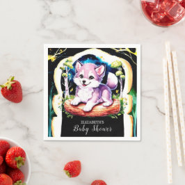 Little Boho Varg Baby Shower Pappersservett