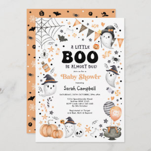 Little Boo andas Halloween Ghost Baby Shower Inbjudningar