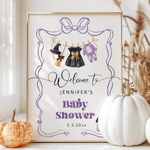 Little Boo är "due clothesline Baby Shower Välkomm Poster
