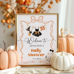 Little Boo är "due clothesline Baby Shower Välkomm Poster