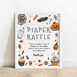 Little Boo är nära att få Halloween Diaper Raffle Poster