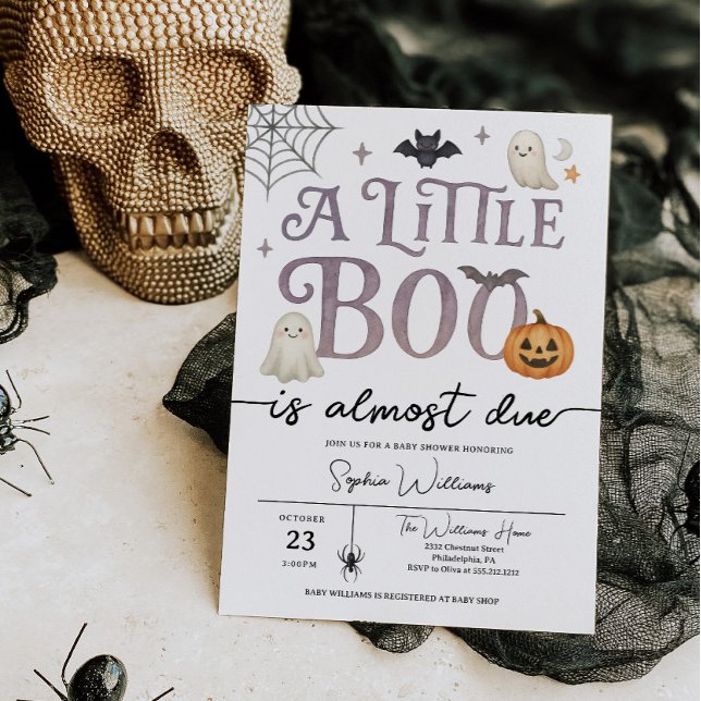 Little Boo är nästan på väg att bli Halloween Baby Inbjudningar (Skapare uppladdad)