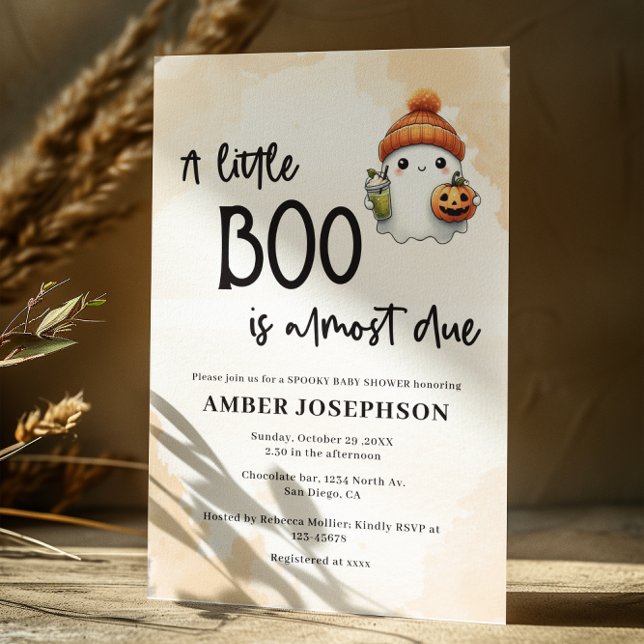 Little Boo är nästan på väg att bli Halloween Baby Inbjudningar (Skapare uppladdad)