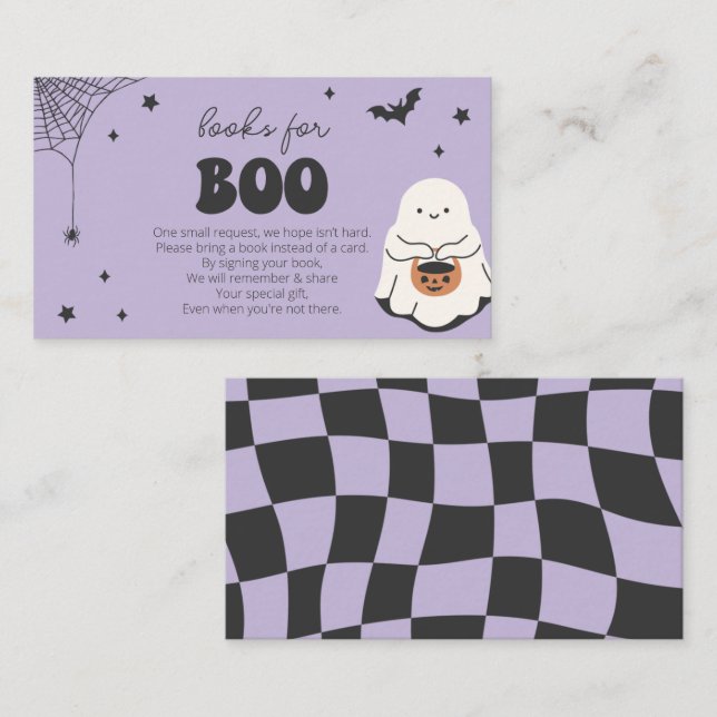 Little Boo är snart Bokar för Baby Card Tilläggskort (Fram/baksida)