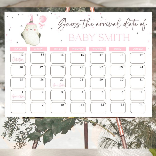 Little Boo är snart dags för babyduschen Poster (Little Boo is almost due Baby shower Little Boo is almost due Baby shower  calendar)