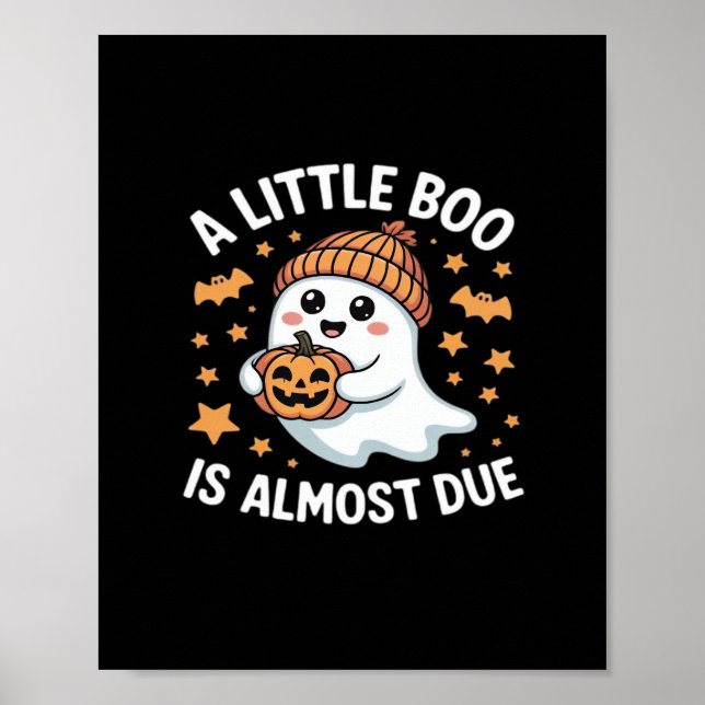 Little Boo är snart på väg till Halloween Gravid R Poster (Framsidan)