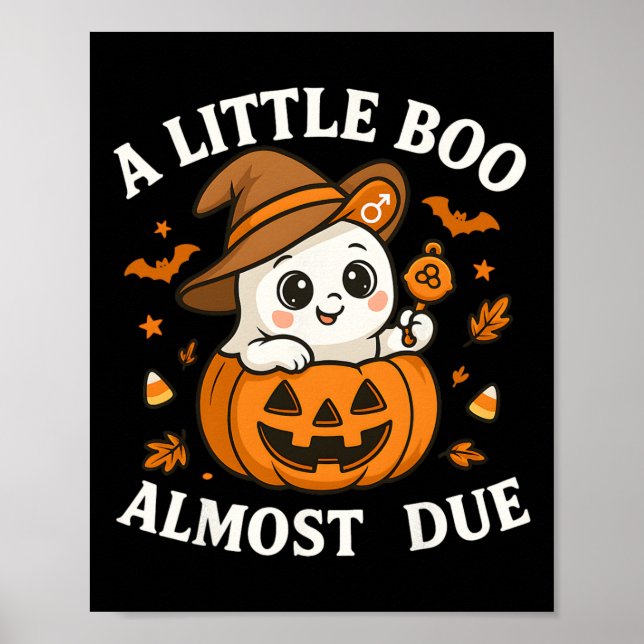 Little Boo är snart på väg till Halloween Gravid R Poster (Framsidan)