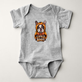 Little Boo Baby Fransk Bulldog Halloween T Shirt