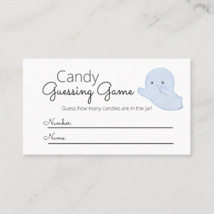 Little Boo Baby Shower Candy Guessing Game Visitkort