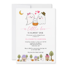 Little Boo Baby Shower Halloween Ghost QR-kod