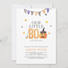 Little Boo Baby Shower, Halloween Pumpkin Shower Inbjudningar