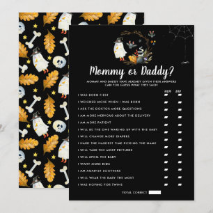 Little Boo Baby Shower Mamma- eller pappa-spel Inbjudningar