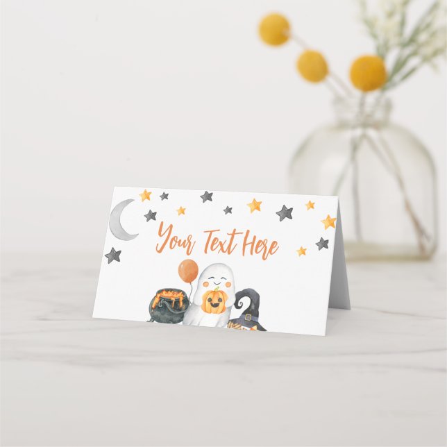 Little Boo Baby Shower Place Card Placeringskort (Framsida)