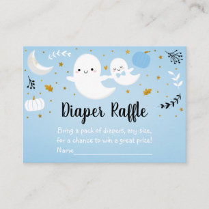 Little Boo Blue Ghost Baby Shower Raffle Tilläggskort