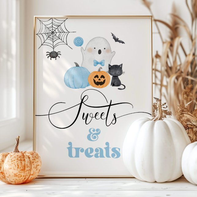 Little Boo blue spöket Halloween Sweets and Treats Poster (Skapare uppladdad)
