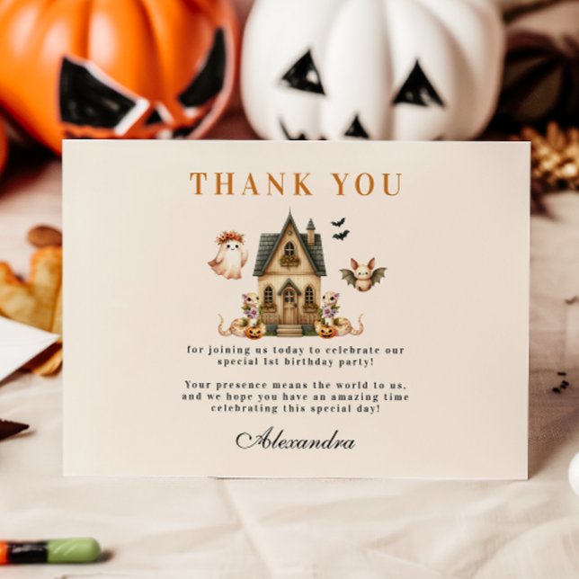 Little Boo Boho Birthday Bash Tack Kort (Skapare uppladdad)