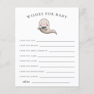Little Boo Boy Ghost Önskemål för Baby Card