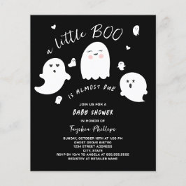 Little Boo Budget Halloween Baby Shower-inbjudan