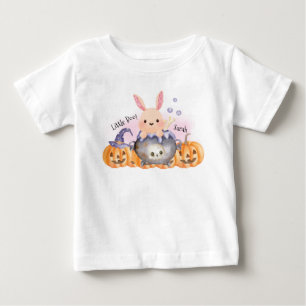 Little Boo Bunny i Halloween Cauldron T Shirt