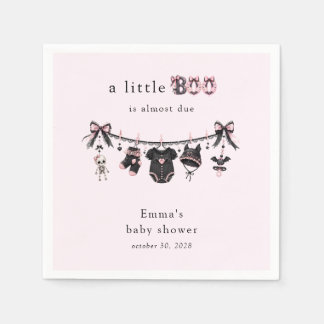 Little Boo Clothesline Flickor Baby Shower Pappersservett