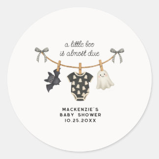 Little Boo Clothesline Halloween Baby Shower Runt Klistermärke