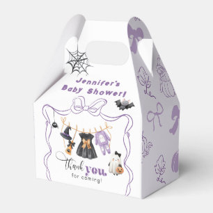 Little Boo Clothesline Lila Bow Baby Shower Presentaskar