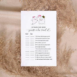 Little Boo Cute Baby Shower Gissa vem som sa det.