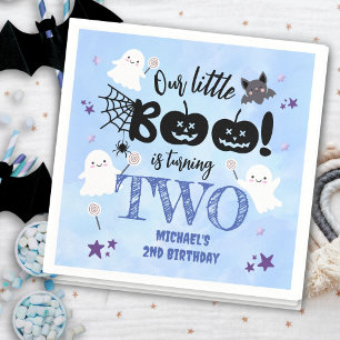 Little Boo! Cute Boy Spooky Halloween 2:a födelsed Pappersservett