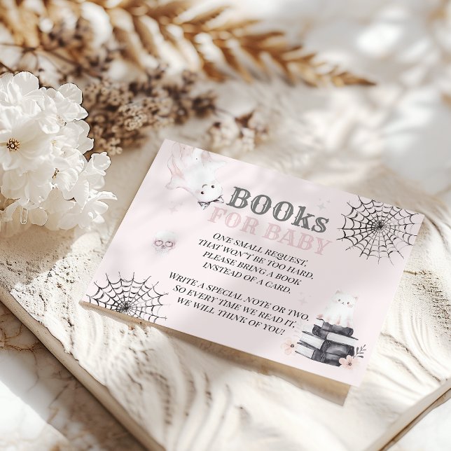 Little Boo Cute Ghost Halloween Flicka Shower Tilläggskort (Skapare uppladdad)