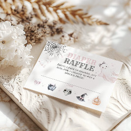 Little Boo Cute Ghost Halloween Flicka Shower Tilläggskort