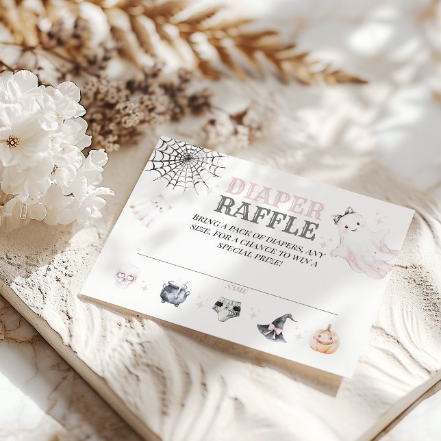 Little Boo Cute Ghost Halloween Flicka Shower Tilläggskort (Skapare uppladdad)