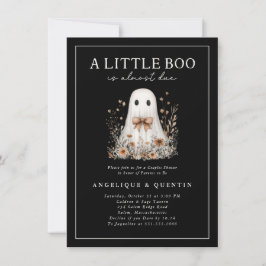 Little Boo Cute Ghost Wildblommor Par Shower Inbjudningar