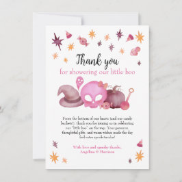 Little Boo Cute Halloween Baby Shower Tack Kort