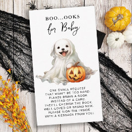 Little Boo Cute Halloween Bokar for Baby Shower Tilläggskort