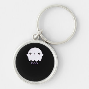Little Boo Cute Halloween Rund Silverfärgad Nyckelring