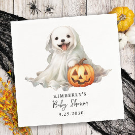 Little Boo Cute Halloween Simple Baby Shower Pappersservett