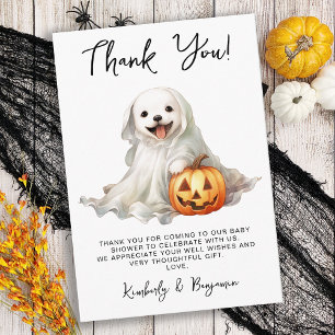 Little Boo Cute Halloween Simple Baby Shower Tack Kort