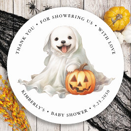 Little Boo Cute Halloween Tack Baby Shower Runt Klistermärke